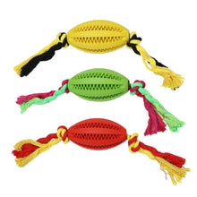 Load image into Gallery viewer, Pets Dog Toy Rubber Rugby Football Toys for Dog Cat Pet Training Have Fun Diet Control Dental Massaging Ball1pcs Pet supplies